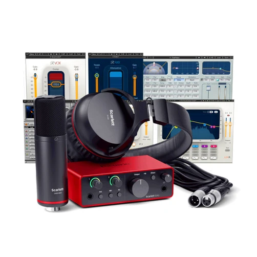 AudioDeluxe Focusrite Scarlett Solo Studio (4th Gen) USB Audio Interface and Waves Musicians 2 Bundle