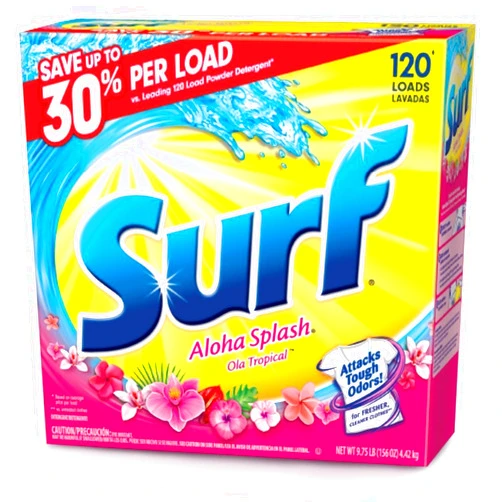Surf Powder Laundry Detergent, Aloha Splash, 156 Ounce, 120 Loads