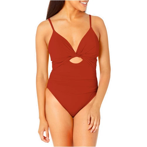 La Blanca Women's Standard Island Goddess Twist Keyhole One Piece Swimsuit