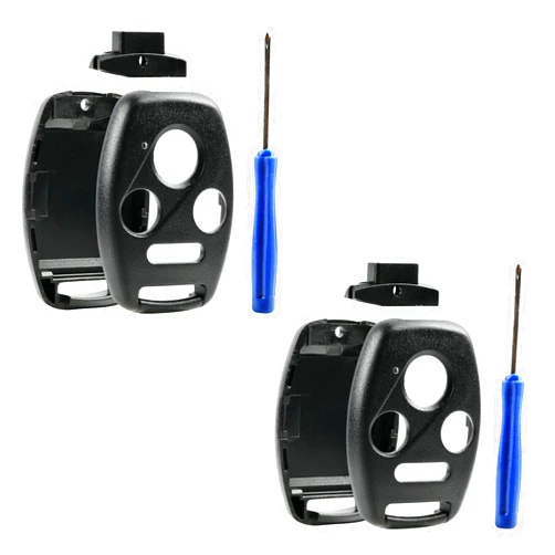 USARemote Cutting NOT Required - 2 Key Fob Keyless Entry Remote Shell Case & Pad fits Honda 2003-2012 Accord / 2006-2013 Civic EX / 2009-2015 Pilot /2005-2006 CR-V