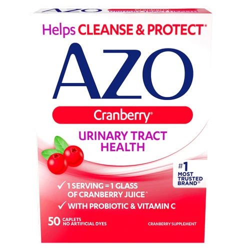 AZO Dual Protection Urinary + Vaginal Probiotic 30 Count Cranberry Urinary Health 50 Count