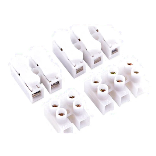Meimom 100PCS Wire Connectors Kit, Clamp Terminal Cable Clamp Connector, CH-2 CH-3 H-2 H-3 Electrical Cable Connectors Block, 2 Pin Push-in Quick Terminal Wire Cable Connector Wiring Terminal