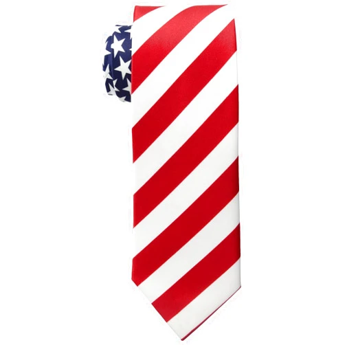 Kupapa American America Flag USA Patrotic Tie Necktie Unisex