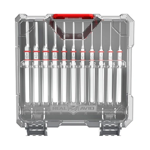 Real Avid Accu-Punch 11-Piece Standard Punch Set - Premium Steel Punches Resistant To Corrosion In a 3-Position Storage Case - Pin Punch Set