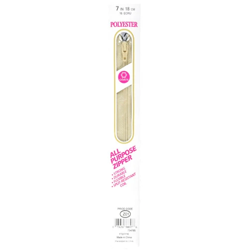 Coats Thread & Zippers F7214-016 All-Purpose Plastic Zipper, 14