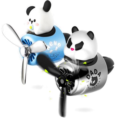 Tallew 2 Pcs Car Air Freshener Pilot Cute Car Diffuser Cartoon Outlet Fan Air Diffuser for Car Vent Perfume Automotive Decoration (Lovely Hashiqi)