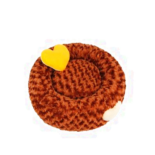 ANYPET International Luxury Donut Beds Dogs Cats Beds Any Pet Soft Warm Cozy Mat Couch Cushion Nest (Medium, Brown)