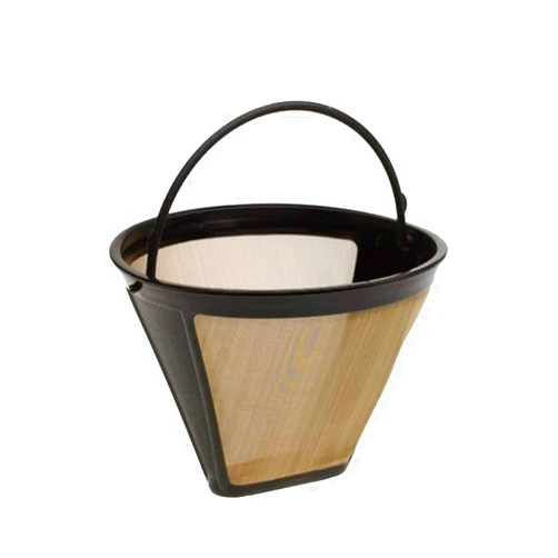 Delibru Gold Tone #2 Cone Style Reusable Coffee Filter for DCC-450 Cuisinart Coffee Makers, Universal Fits Most 4-5 cup Basket Coffeemakers Brands