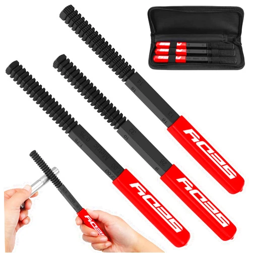 SEDY Thread Restorer File Chaser Set: 3-Piece Thread Restoring Chaser Files Metric and SAE Thread Restorer File Set Thread Repair Tool for Hardware DIY