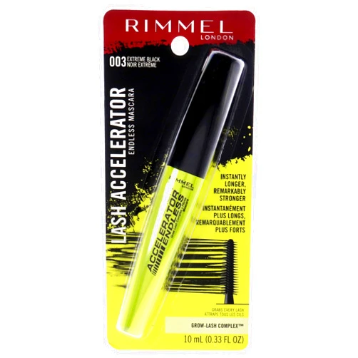 Rimmel Lash Accelerator Mascara, Extreme Black, Pack of 1