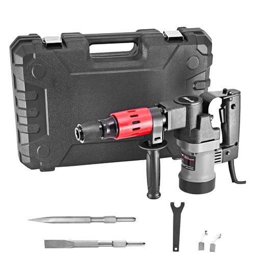 XtremepowerUS 1000W Demolition Electric Chipping Jack Hammer Concrete Breaker Chipping Chisel Bits Set with Carrying Case