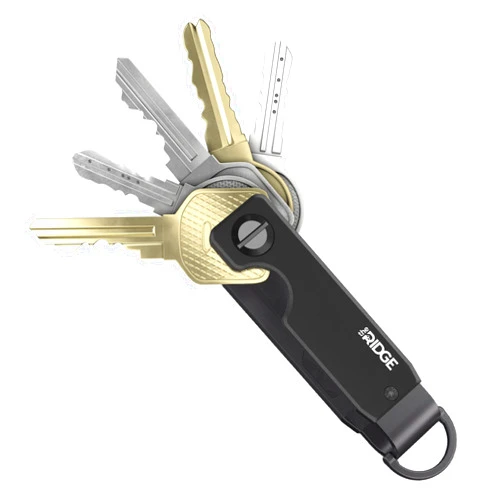 The Ridge Key Organizer - Compact Metallic Key Holder | Minimalist Innovative Keyholder | Smart Keychain Secures 2-6 Keys