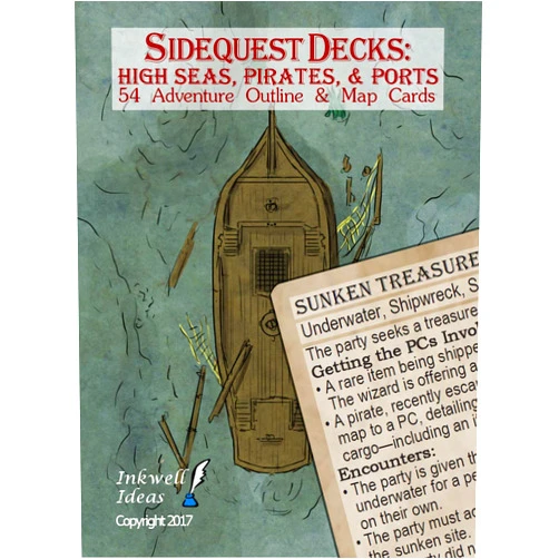Inkwell Ideas Sidequest Decks: High Seas, Pirates, & Ports