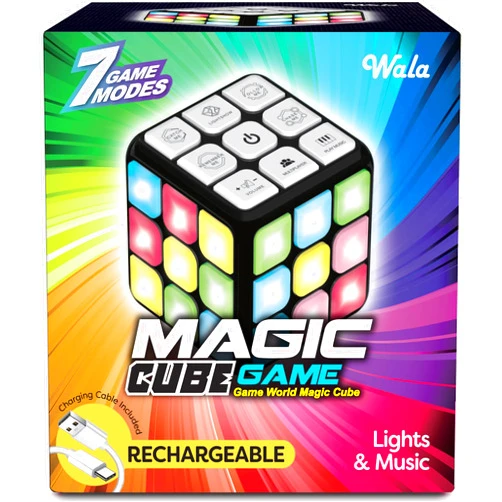 WALA Rechargeable Kids Games Activity Cube - 7 Activity Fun Games - Electronic Toys and Games for Kids - Speed Cube Games for Memory & Brain Training - Gift Toys for Ages for 8-13 Yrs