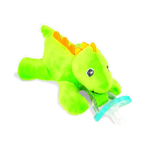 RaZbaby RaZbuddy JollyPop Pacifier Holder w/Removable Baby Pacifier - 0m+ - BPA Free (TREX)