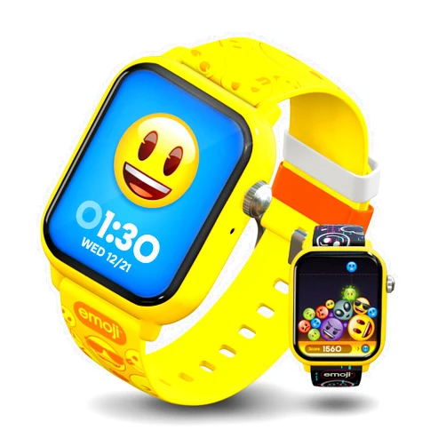 My Play Watch Emoji, All-Ages Gaming Smart Watch, No Wi-Fi or Bluetooth, Built-in Emoji Merge! & Ask Emoji, Fitness Tracker, 100+ Customizable Watch Face Combinations, Water Resistant