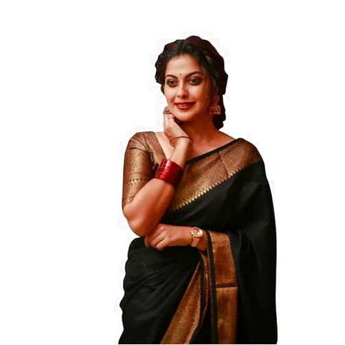 AL KASEEN Women's Soft Pure Kanjivaram Silk Saree For Wedding Banarasi Cotton Sari With Blouse Piece