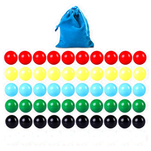 Laviesto 9/16inch Game Replacement Marbles Balls,60pcs Solid Color Acrylic Balls for Chinese Checkers,Aggravation Game,Marble Run DIY Decoration(6 Colors)