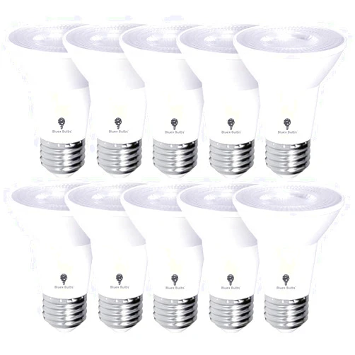 Bluex Bulbs 10 Pack PAR20 Outdoor LED Flood Light Bulb 8W 75 Watt Equivalent 500 Lumens Dimmable Waterproof E26 3000K Warm White LED Flood Light Bulbs for Security Led Spotlight Indoor Led Recessed Light Bulbs