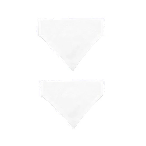 EechicSpace 2 Pack White Cotton Dog Bandana Over Collar Blank for Extra Small Pets