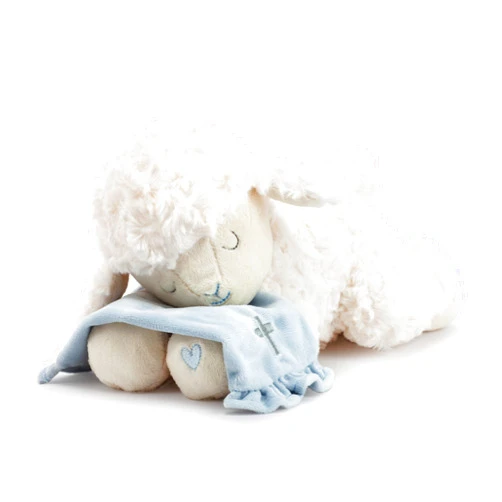 DEMDACO Goodnight Prayer Lamb Soft Blue 6 Inch Musical Childrens Plush Stuffed Animal