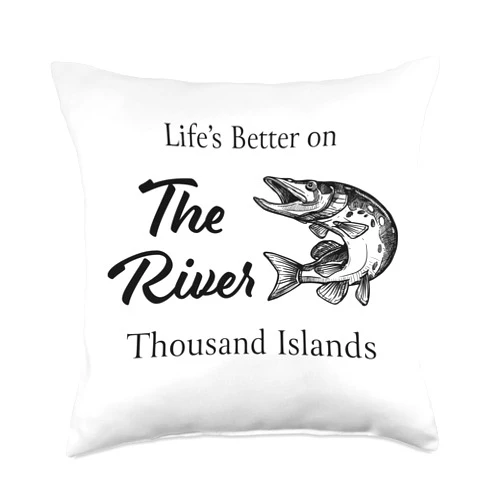 SLR Outfitters Life's Better on The River-Thousand Islands Throw Pillow, 18x18, Multicolor