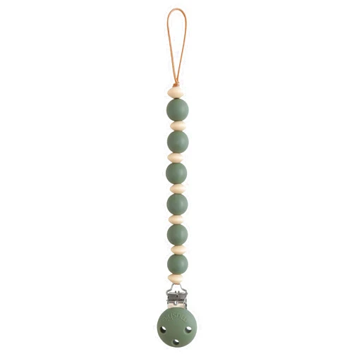 mushie 100% Silicone Baby Pacifier Clip BPA Free | Luna (Dried Thyme)