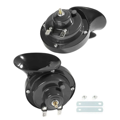Bylikeho Motorcycle Horn,Train Horn,Car Accessories Car Horn,Super Loud Train Horns,12V Waterproof Double Air Horn,Air Electric Snail Horn,12V Raging Sound Air Horns (Black)