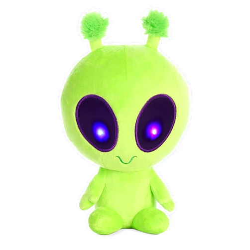Aurora® Interstellar Galactic Cuties™ Twitch Light Up Alien Stuffed Animal - Cosmic Companions - Illuminating Fun - Green 8 Inches