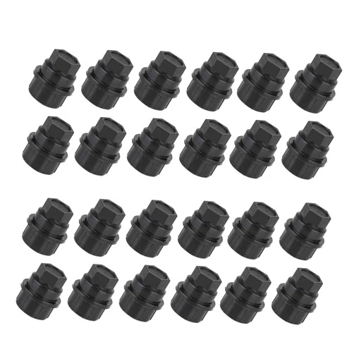 FZJDSD 24pcs Black Wheel Lug Nut Covers Caps Compatible with Chevy fit for Gmc 1500 2500 Full Size Truck Thread Size M27-2.0 Hexagon Thread Size 27mm Inner Thread Size 22mm Height 40MM # 15646250