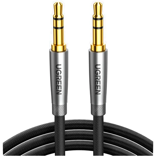 UGREEN 3.5mm Audio Cable Nylon Braided Aux Cord Male to Male Stereo Hi-Fi Sound for Headphones Car Home Stereos Speakers Tablets Compatible with iPhone iPad iPod Echo More 3FT