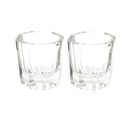 Karlash 2 Nail Art Acrylic Liquid Powder Dappen Dish Nail Crystal Bowl Glass (Dappen Dish) (Pack of 2)