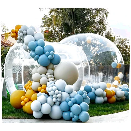SUDOO Inflatable Bubble Balloon House, Inflatable Tent Bubble House 10ft Dome 6ft Tunnel for Kids/Home/Wedding/Garden Party, Malls, Parks Event Exhibition, Clear Dome Balloon Garden Tent with Blower/Pump