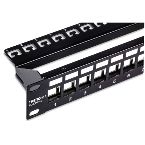 TRENDnet 24-Port Blank Keystone Shielded 1U Patch Panel, 1U 19