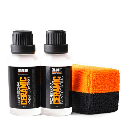 Cerakote® Professional Ceramic Coating for Cars – High-Gloss Professional-Grade Paint Protection Kit, Ultra-Hydrophobic, UV & Chemical Resistant, Easy Application, Industry Leading 500 Wash Longevity, (2) 30ml Bottles