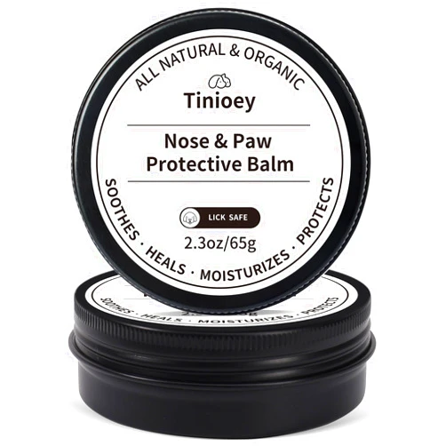 Tinioey 2 Pack Dog Paw Balm Dogs Lick Safe (2.3oz*2) | 100% Natural & Organic Cat Dog Paw Pad Balm | Dog Nose Balm for Dry Nose | Paw Moisturizer Snout Soother for Dogs | Dog Accessories Pet Supplies
