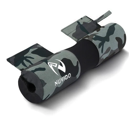 Nuviqo Barbell Squat Pad with Thick Foam and Nylon Padding - Neck & Shoulder Protective Pad Provides Support for Squats, Lunges & Hip Thrusts - Fits Olympic Standard Weightlifting Bar