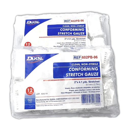 Alitaver FirstAidGlobal.com Conforming Stretch Gauze, 2-Inch x 4.1-Yards, 24-Rolls, Individually Wrapped, 24 Count (Pack of 2)