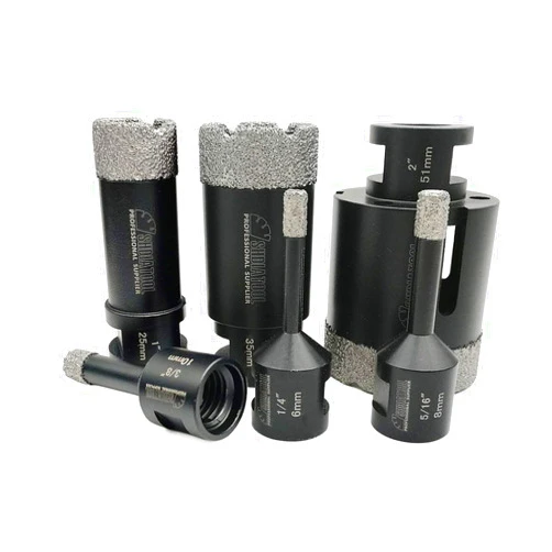 SHDIATOOL Diamond Core Drill Bits Set for Porcelain Tile Granite Marble Stone Brick Vacuum Brazed Hole Saws 06 08 10 25 35 51mm (6 of Pack)