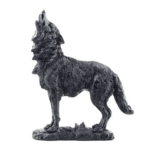 Wisifayardin Black Howling Wolf Statue and Figurine for Home Decor