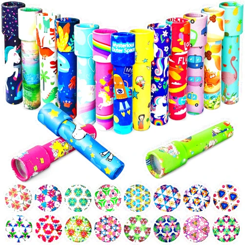 Xeehwb 16 Pcs Classic Kaleidoscopes,Vintage Educational Kaleidoscopes,Retro Kids Kaleidoscope Toy for Return Gifts,Party Favor,Bag Fillers,School Prize,Random Style(Cute Style)