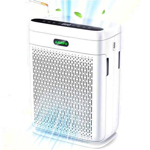 AMEIFU Air Purifiers for Home Large Room Up to 2200 Sq Ft, H13 Hepa Double-Sided Air Filter Purifier with PM 2.5 Display Air Quality Sensor, Air Cleaner for Bedroom, Dust, Pets, Smoke, Pollon
