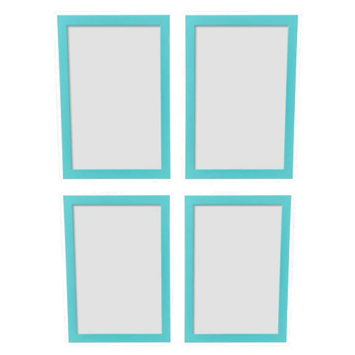 YRMJK Ikea FISKBO Blue/Turquoise A4 21x30cm Photo Frame - Set of 4
