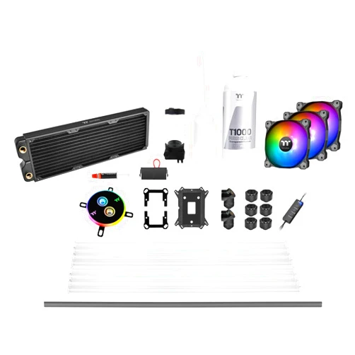 Thermaltake Pacific C360 Ddc Res/Pump 5V Motherboard Sync Copper Radiator PETG Hard Tube Water Cooling Kit CL-W243-CU12SW-A