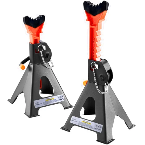 Generic 3.0 Ton Jack Stand (6000 lbs Capacity) with Double Lock and Rubber Cap to Lift Car SUV Truck MPV RV, Self-Locking Ratcheting Heavy Duty Big Floor Jack Stands for Vehicles (Set of 2)