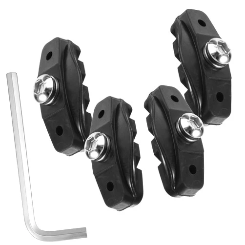 Sibba 2 Pairs Bike Brake Pads Premium Road Brake Pads with Installation Tool 50MM Caliper Brake Blocks Professional Caliper Brake Parts Road Bicycle Components Replacement No Noise Skid Universal Sets