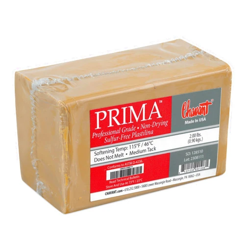 Sculpture House Prima Plastilina Modeling Clay, Sulphur Free, Light Tan, 2 lb - 2 lb
