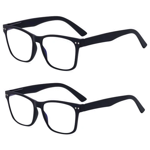 Wise Eyewear 2 Pack Bulk Multi Focus 3 Power Progressive Reading Glasses - No Line