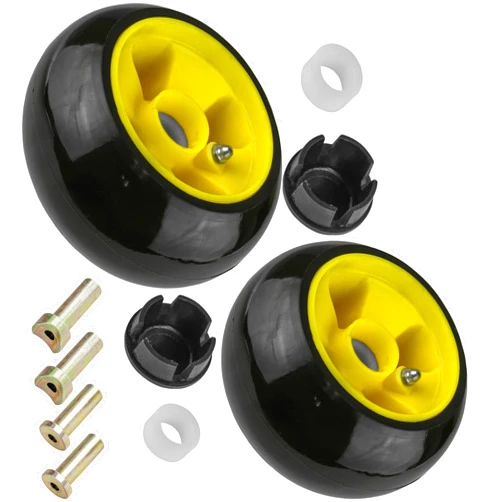 Caltric 2x Deck Wheel Kit w/Hub Compatible with John Deere GT225 GT235 GT245 48