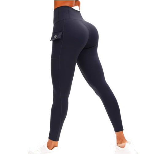Curvphilo Tummy Control Cargo Leggings with Pockets for Women Butt Lifting Workout Leggings Gym Yoga Pants